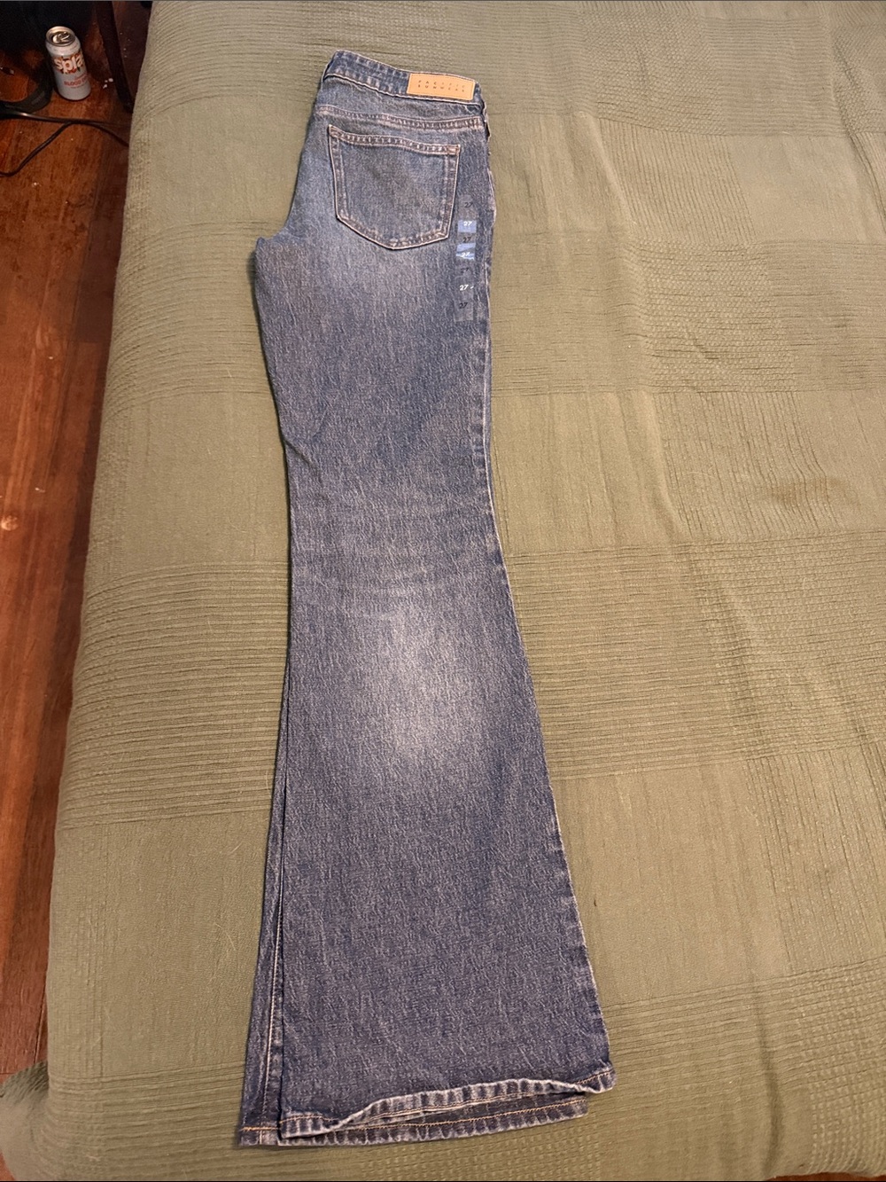 Pacific Sunwear Blue Flare Jeans with Subtle Fading